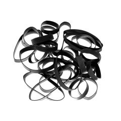 Synthetikbänder H+D LatexFree®,schwarz 15 mm Ø x 2 x 1 mm lose geschüttet