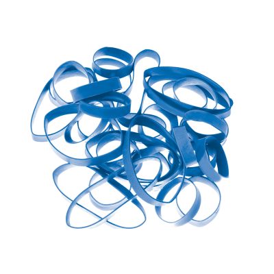 Synthetikbänder H+D LatexFree®, blau 50 mm Ø x 12 x 1 mm lose geschüttet Pantone 300 U 