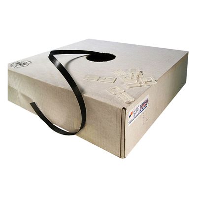 PP-Umreifungsband, schwarz 13 mm, Bandspenderkarton mit 1 Rolle à 1000 m, Reißfestigkeit: 190 kg